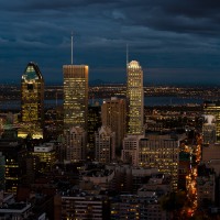 City Lights of Montreal from Mt. Royal 